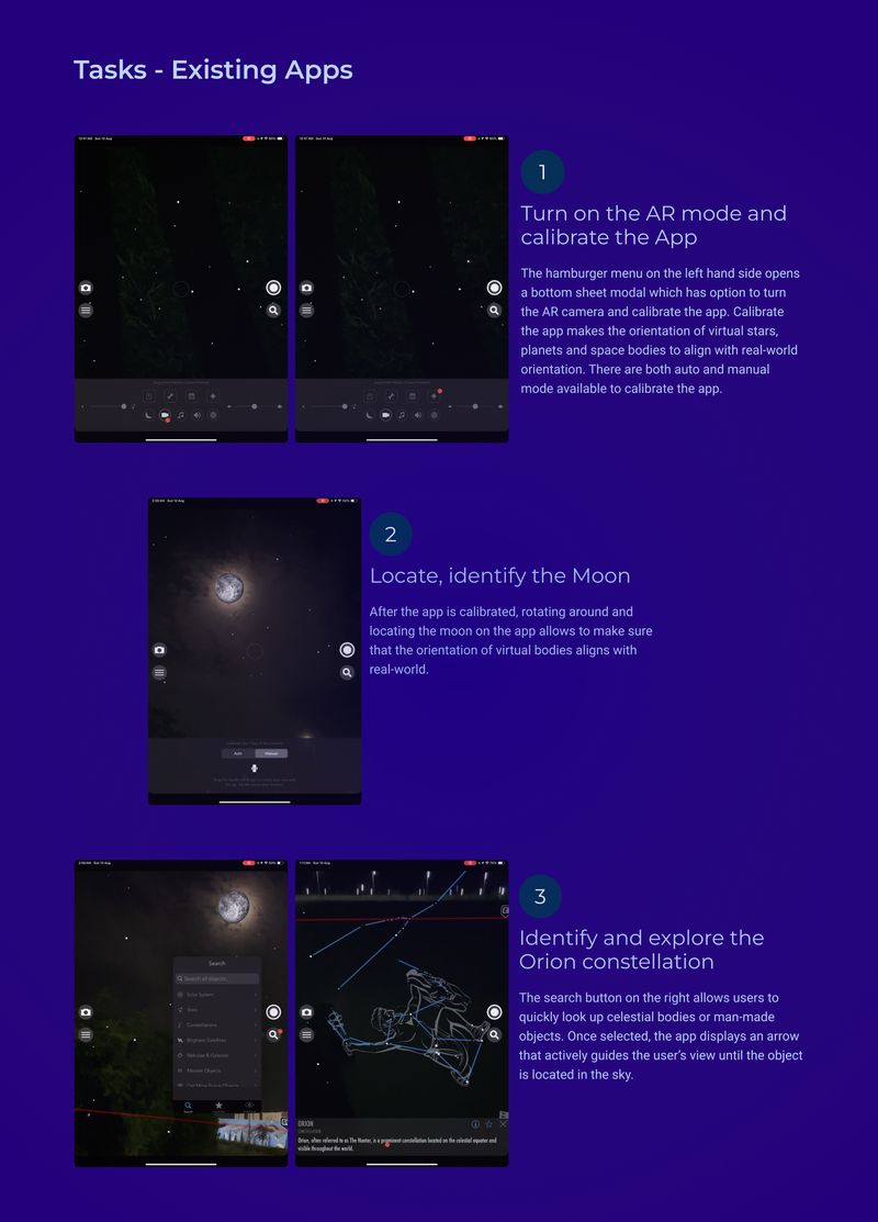 Focused Tasks for the usabiltity study.