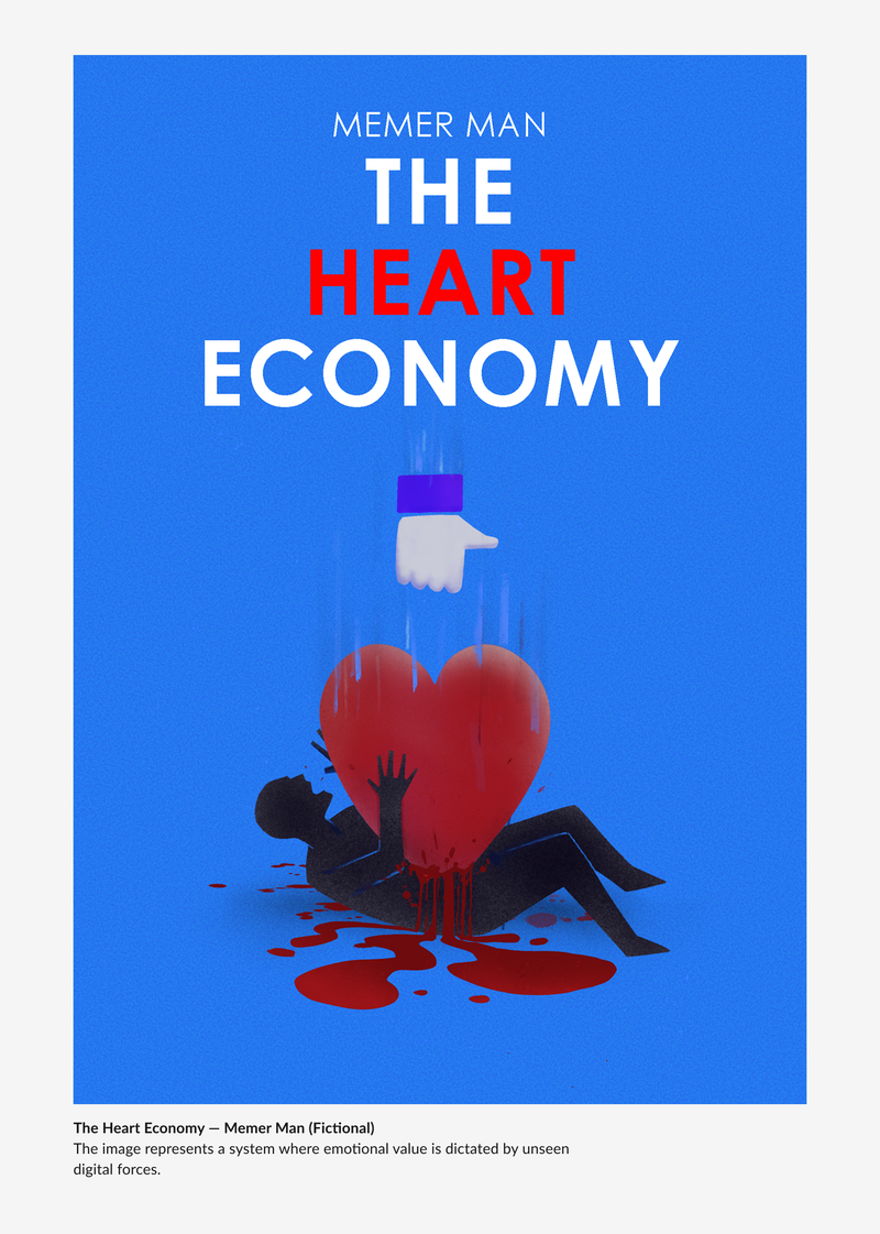 Faux Cover design for a fictional title showing adverse effect of social media