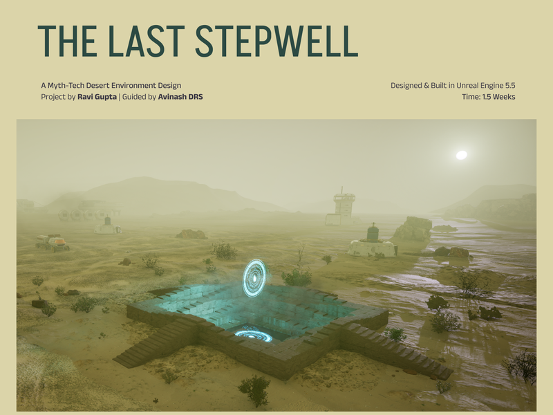 Cover for the project The Last Stepwell - An environment designed in Unreal Engine.