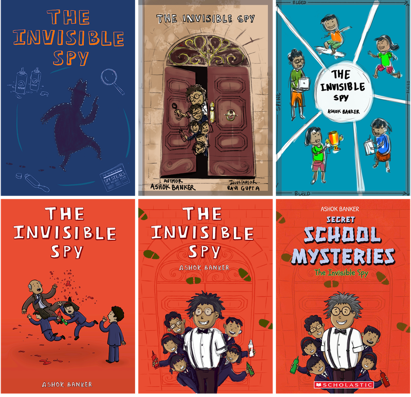 Cover ideas for the book 'The Invisible Spy'.