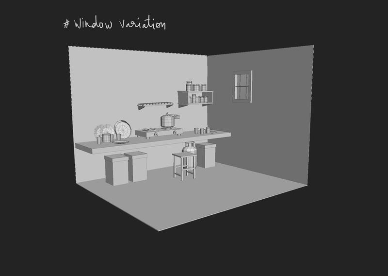 one of the view from 3d exploration for kitchen environment design