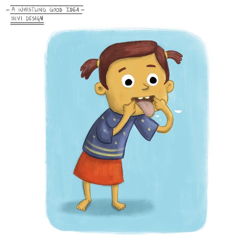 A color pass for Nivi's Character design on the selected iteration.