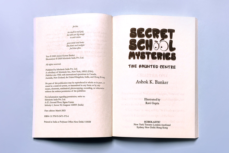 Title Spread of the book 'The Haunted Centre'