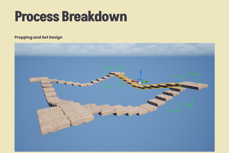 Process breakdown for the project The Last Stepwell - An environment designed in Unreal Engine.