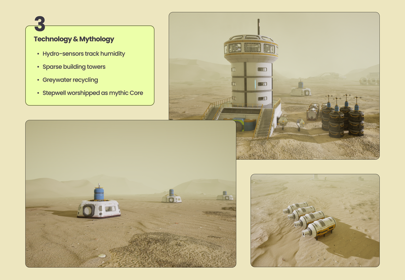 Design pillars for the project The Last Stepwell - An environment designed in Unreal Engine.