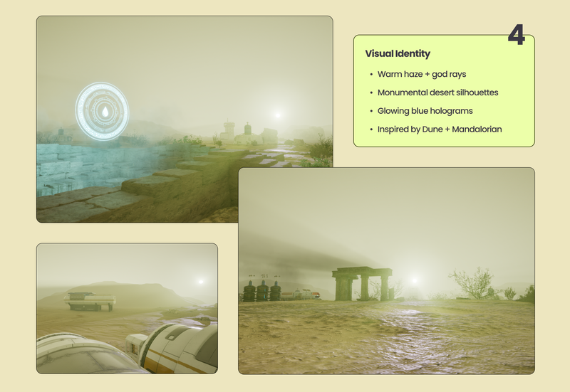 Design pillars for the project The Last Stepwell - An environment designed in Unreal Engine.