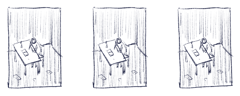 Thumbnails done for conceptualization of the cover of 'The Bet' by Anton Chekhov.