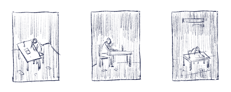 Thumbnails done for conceptualization of the cover of 'The Bet' by Anton Chekhov.