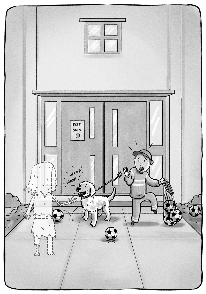 An illustration from the 'The Haunted Centre'.