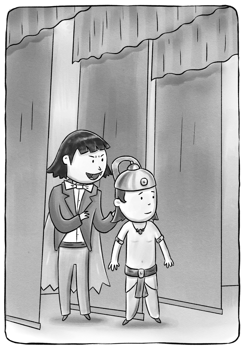 An illustration from the 'The Haunted Centre'.