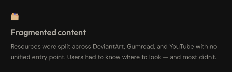 user paint point - fragmented content