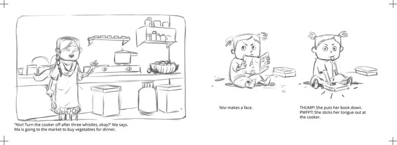 One the sketch spread in the layout format.