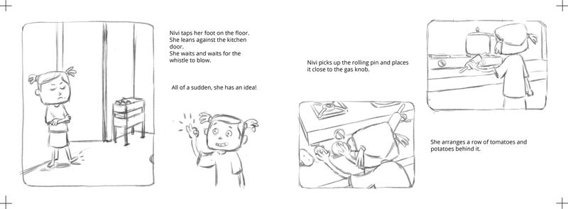 One the sketch spread in the layout format.