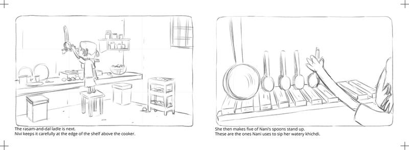 One the sketch spread in the layout format.